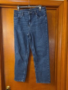 Calvin Klein Jeans Dark Blue High-Rise Straight Leg Jeans